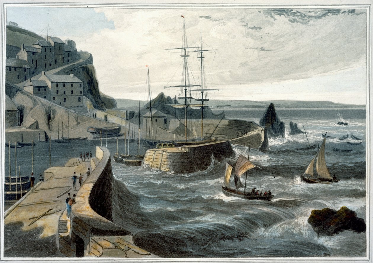 "Mevagissey, Cornwall", 1825 od William Daniell