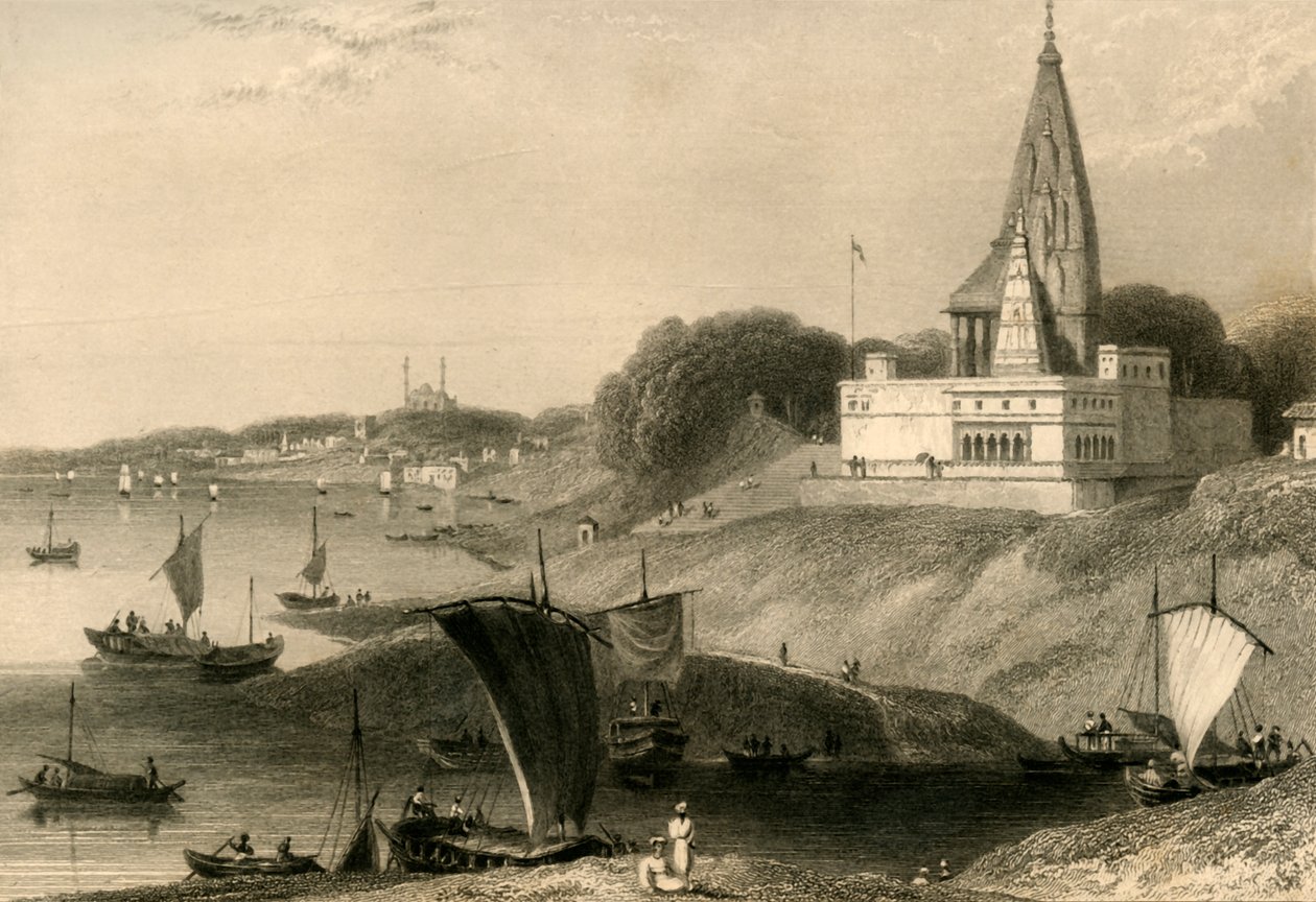 Bernarská pagoda, Benares, 1835. od William Daniell