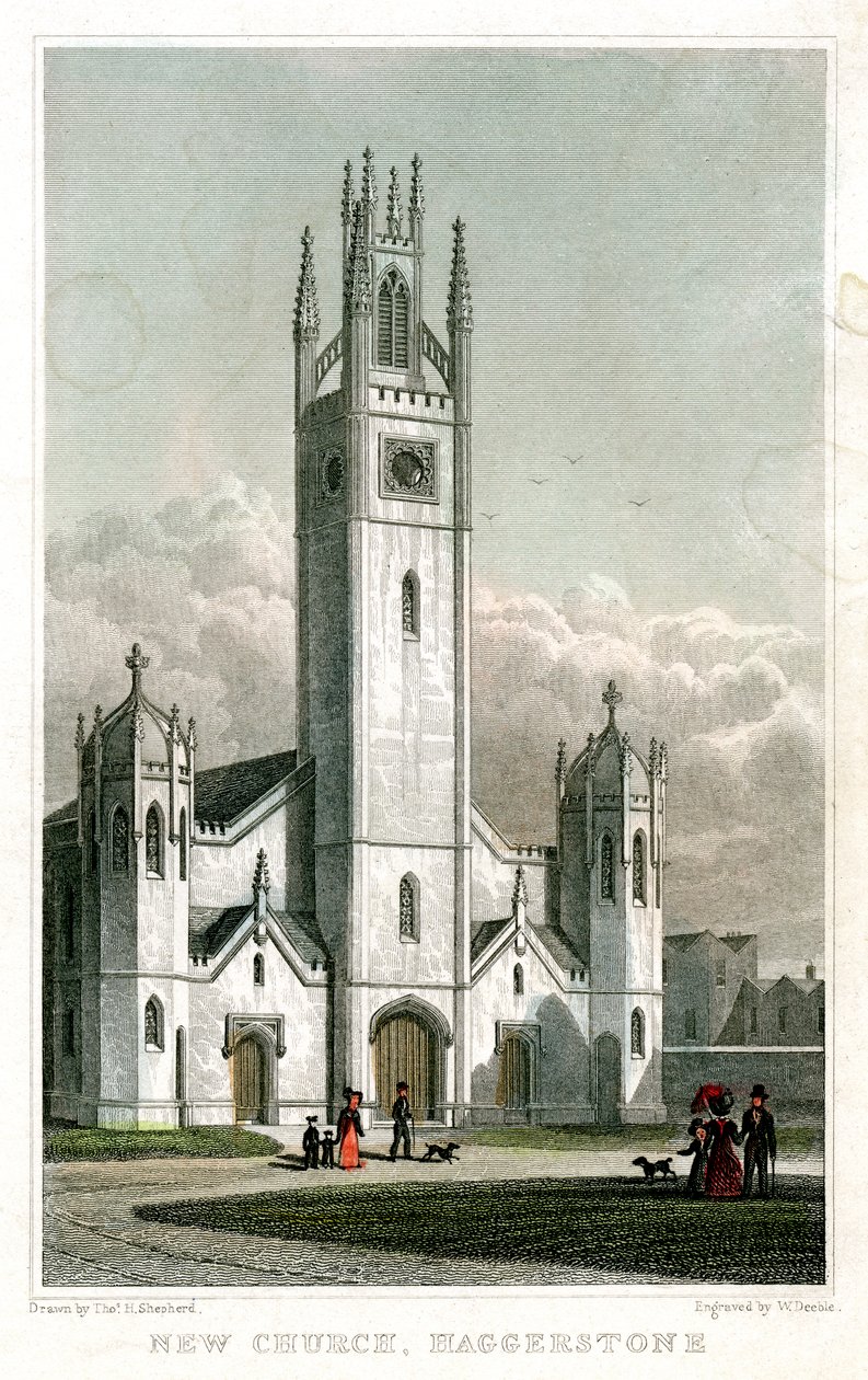 New Church, Haggerston, Hackney, Londýn, 1827. od William Deeble