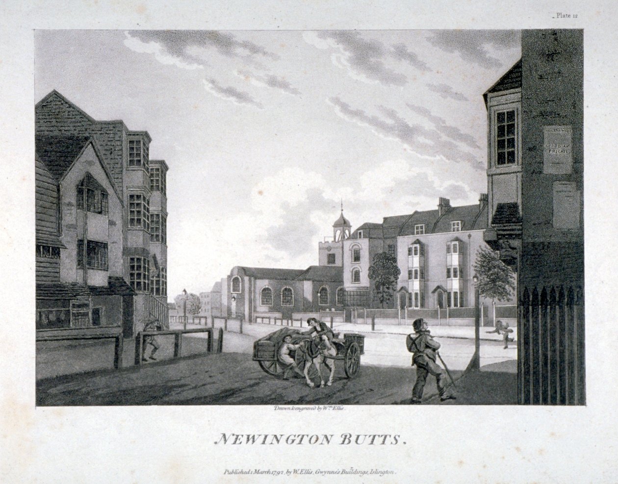 Newington Butts, Southwark, Londýn, 1792. od William Ellis