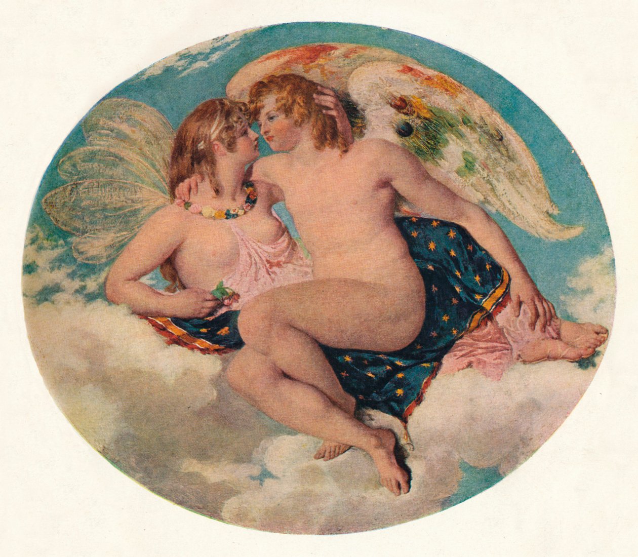 Amor a Psyché, 19. století. od William Etty