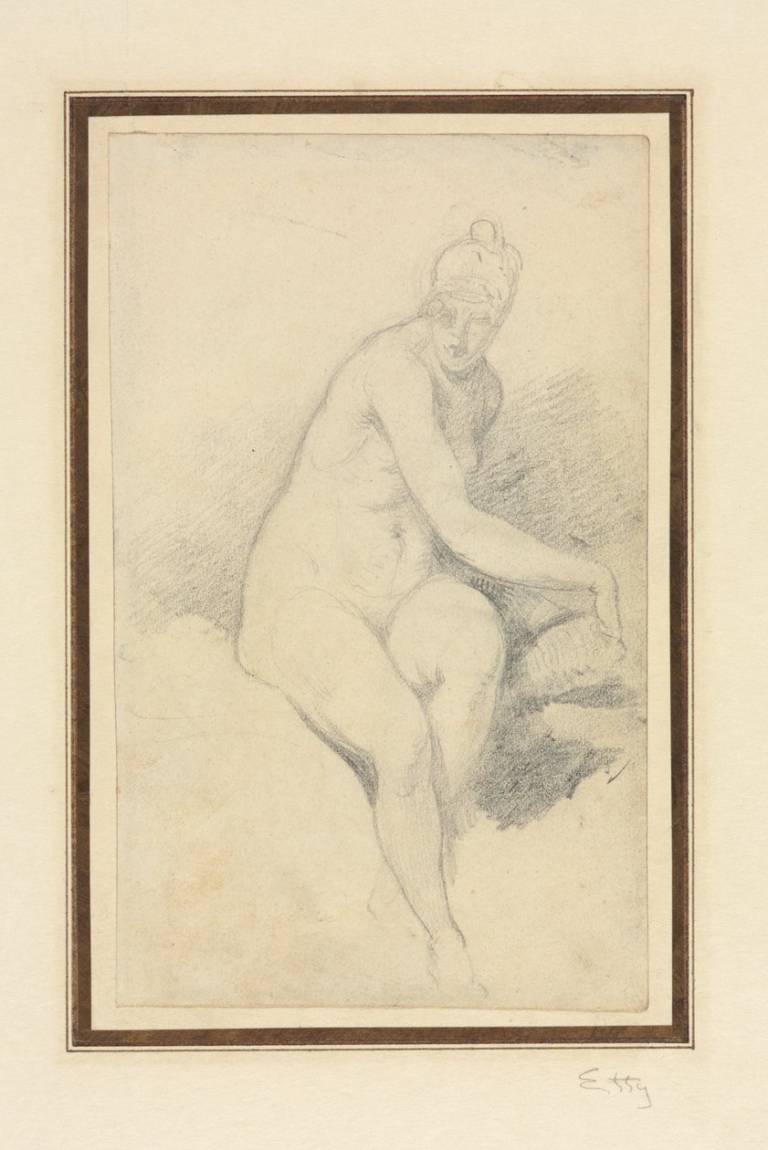Sedící nahá od William Etty
