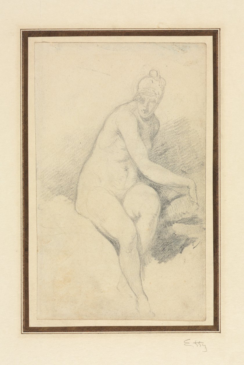 Sedící nahá. od William Etty