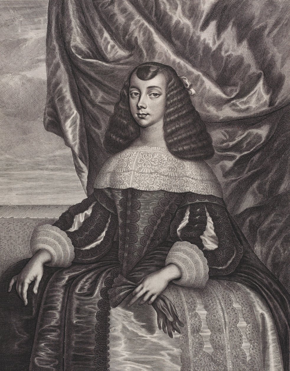Kateřina z Braganzy, 1662. od William Faithorne
