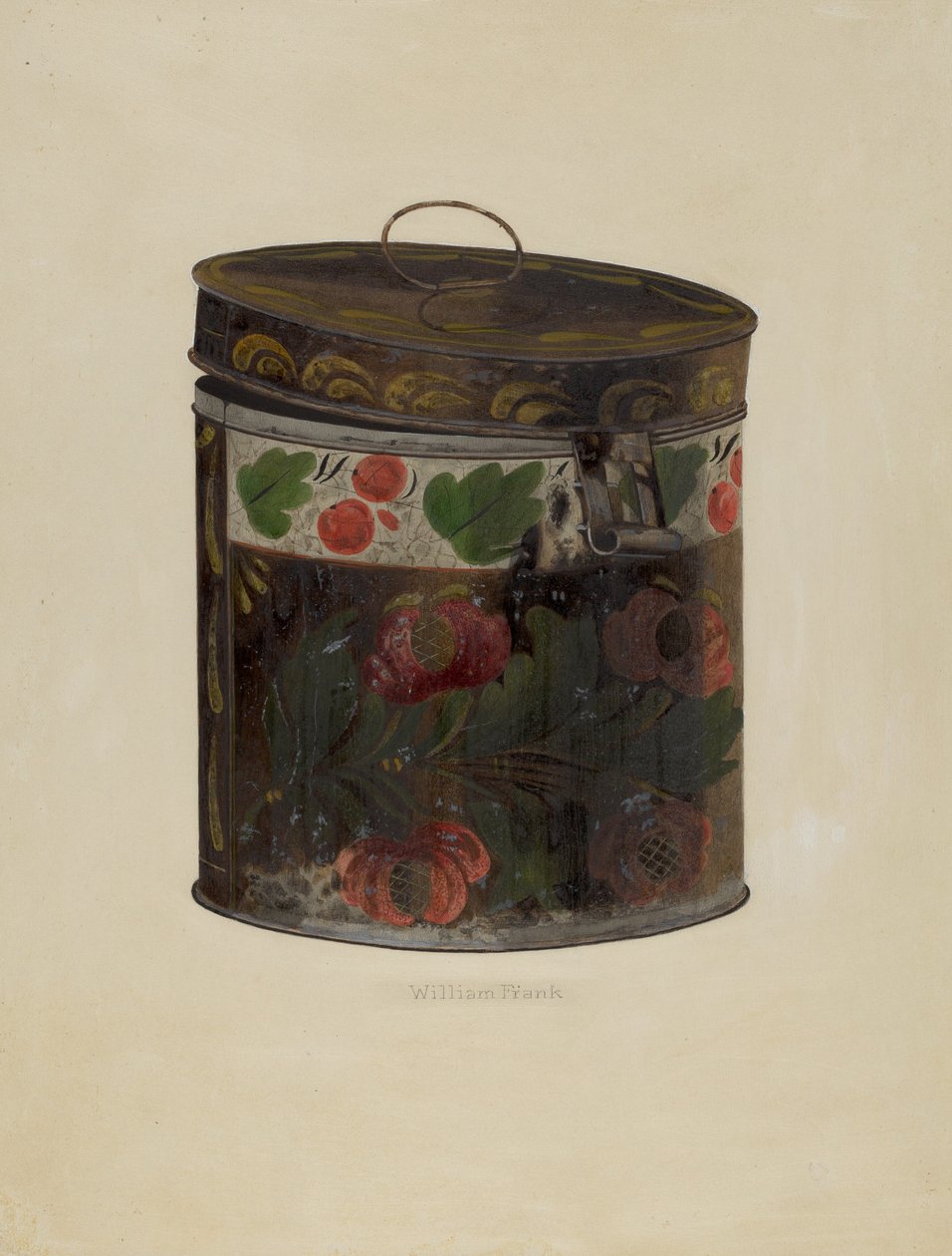 Toleware Tin Cannister, c. 1937. od William Frank