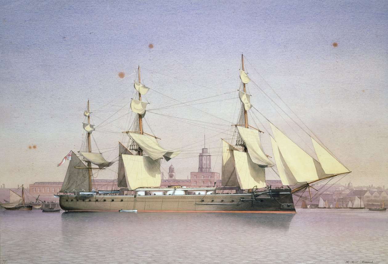 H.M.S. Monarch v Plymouthu od William Frederick Mitchell