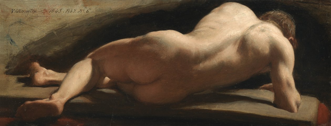 Mužský akt, 1843 od William Frederick Witherington
