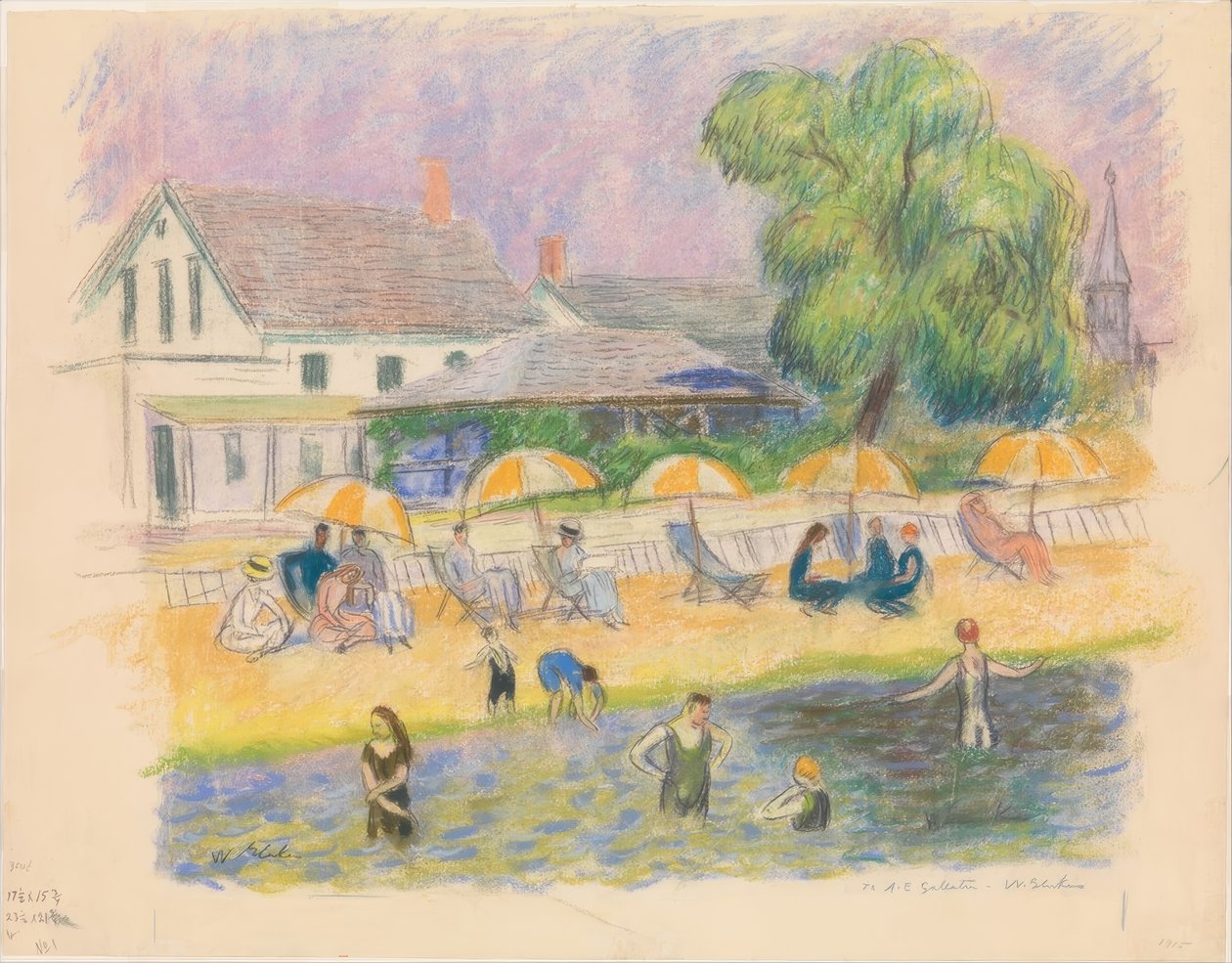 Plážová scéna od William Glackens
