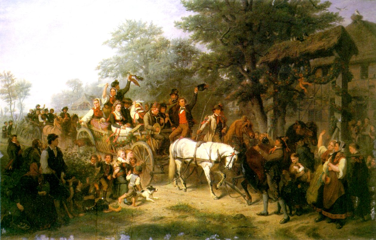 Vesnická svatba, 1859 od William Hahn