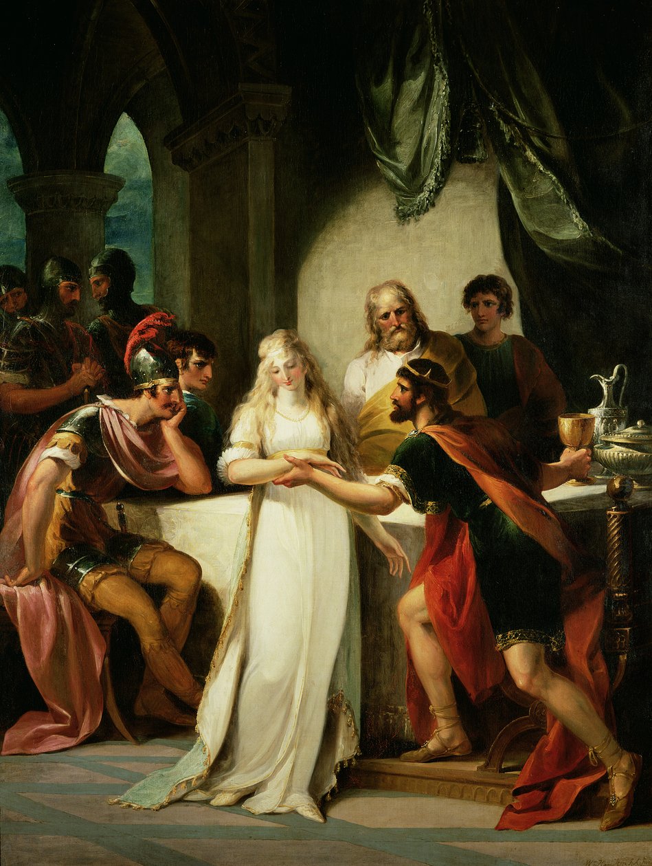Vortigern a Rowena, 1793 od William Hamilton