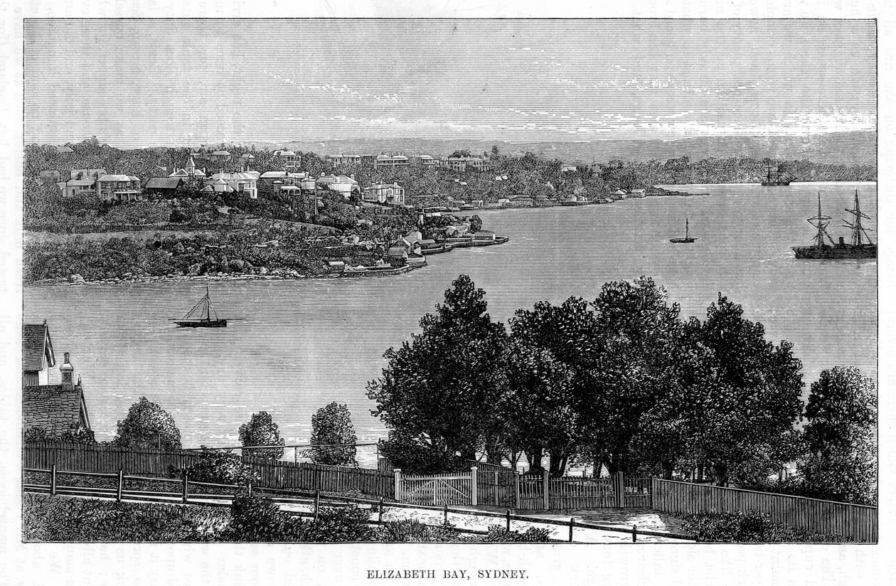 Elizabeth Bay, Sydney, 19. století. od William Hatherell