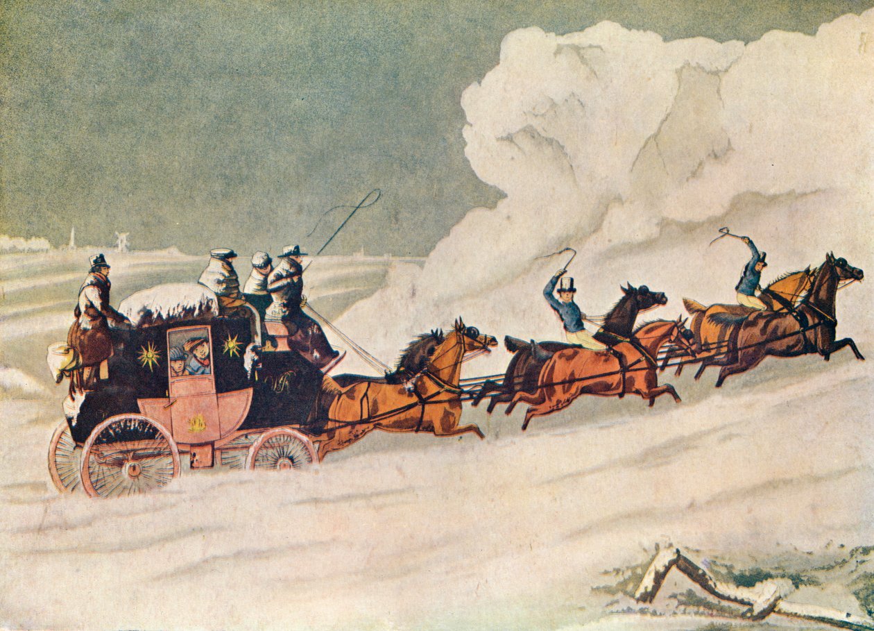 Devonport Mail poblíž Amesbury, 1907 od William Havell