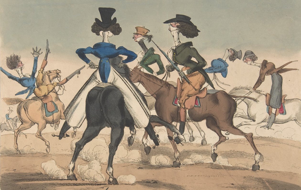 Dandies in Rotten Row, 21. ledna 1819. od William Heath