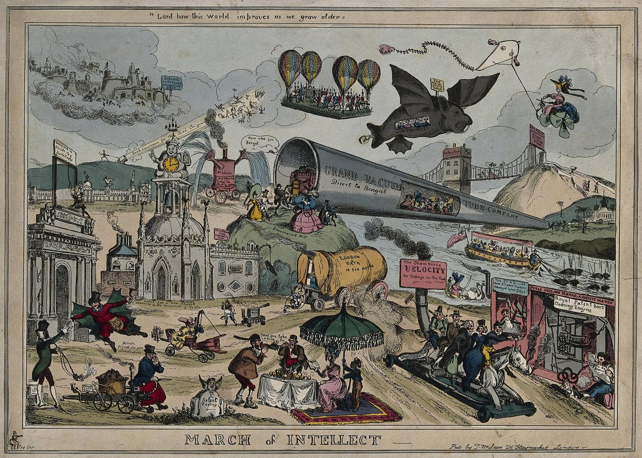 Pochod intelektu, 1829 od William Heath