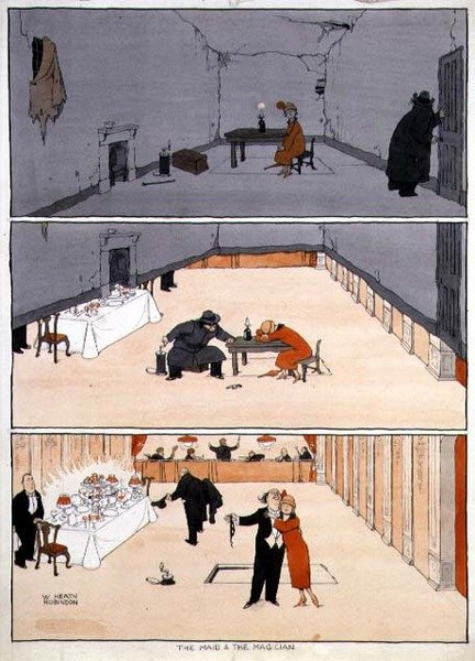 Služka a kouzelník od William Heath Robinson