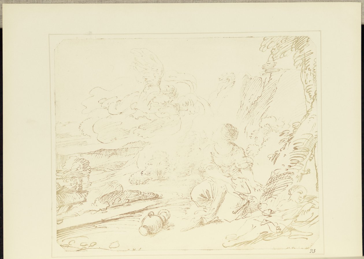 Hagar v poušti od William Henry Fox Talbot