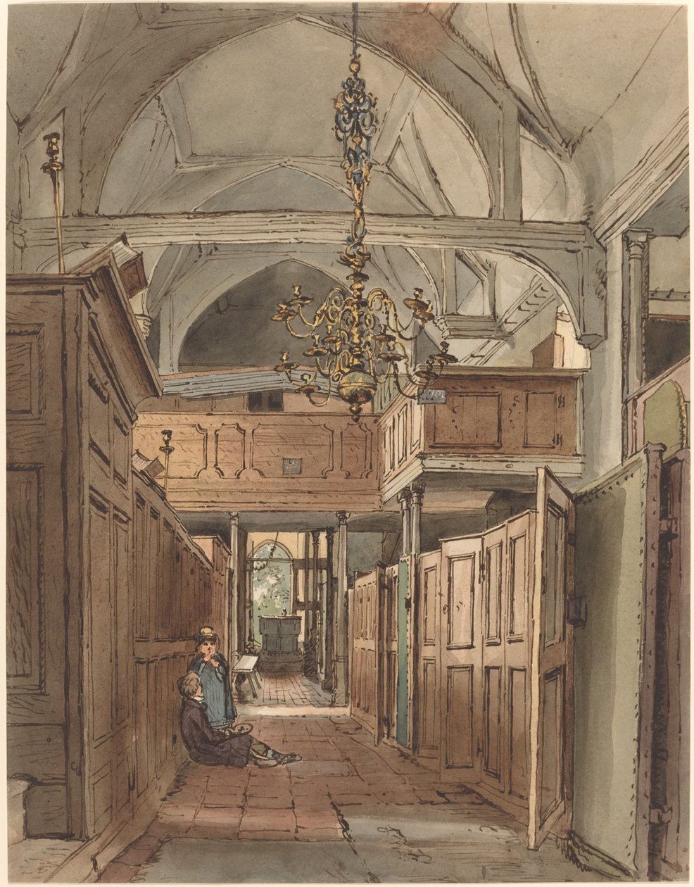 Interiér Bushey Church od William Henry Hunt