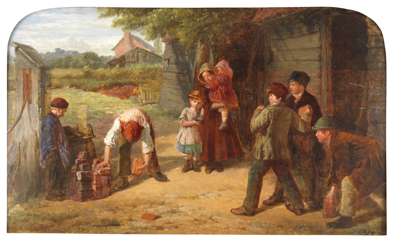Vesnická hra, 1860 od William Henry Knight