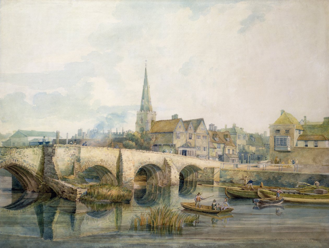 Bedford Bridge, Bedford od William Henry Pyne