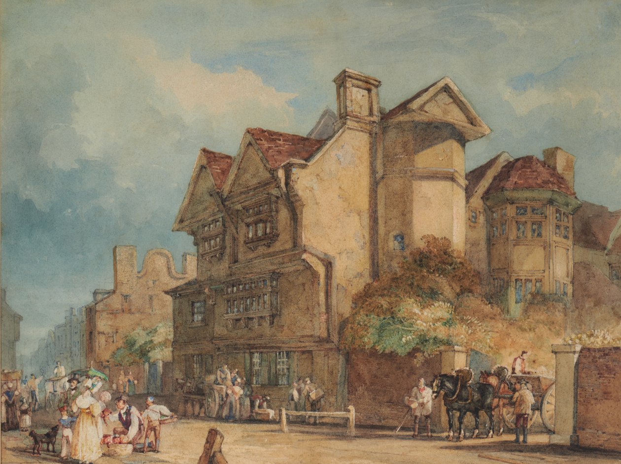 Staré domy, High Street, Rochester od William Henry Pyne