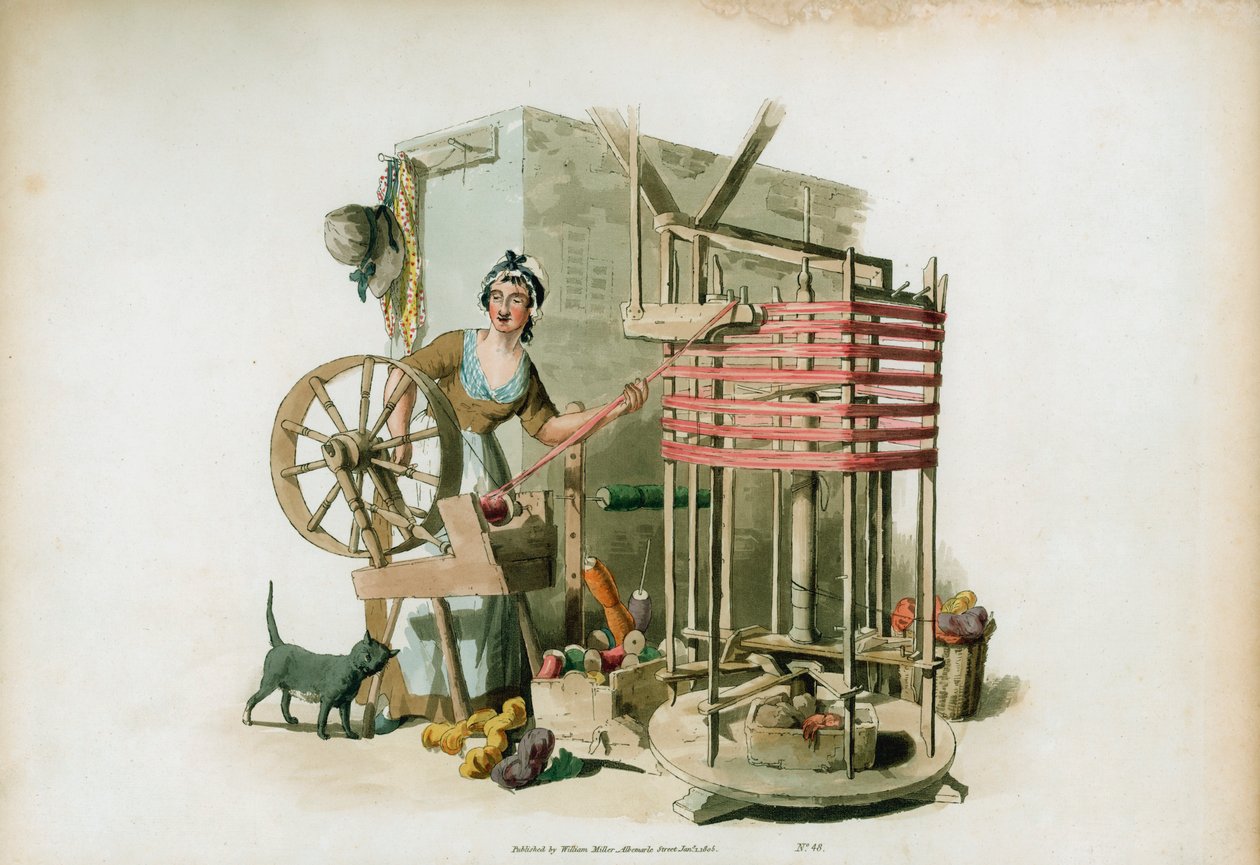 The Worsted Winder, 1805 od William Henry Pyne