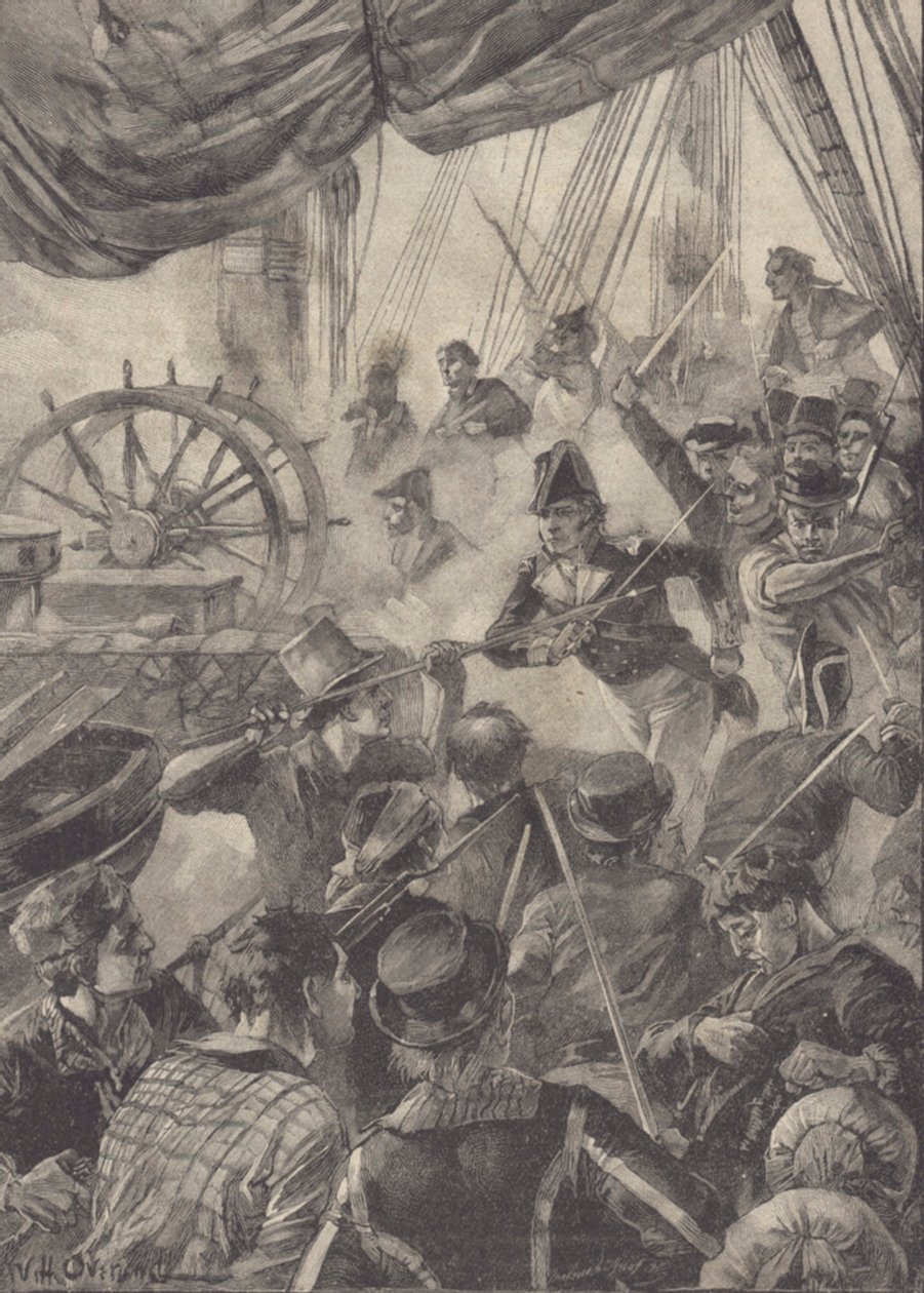Nastupování (litho) od William Heysham Overend