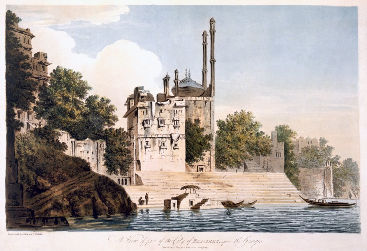 Benares na Ganze, 1787 (akvatinta) od William Hodges