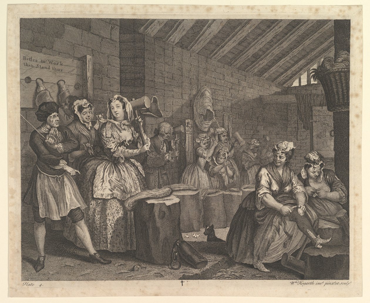 A Harlots Progress, deska 4, duben 1732. od William Hogarth