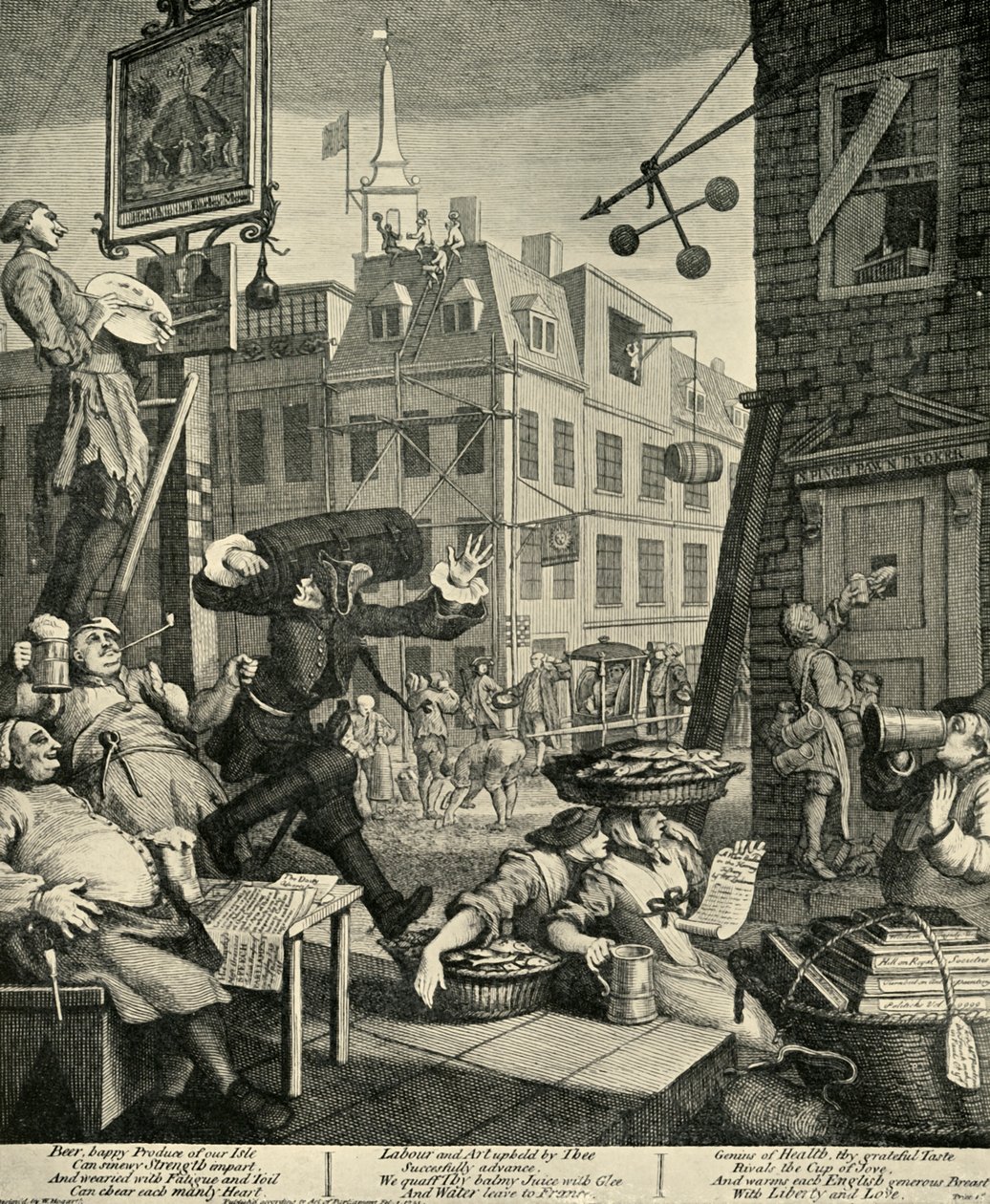 Beer Street, 1751, 1925. od William Hogarth