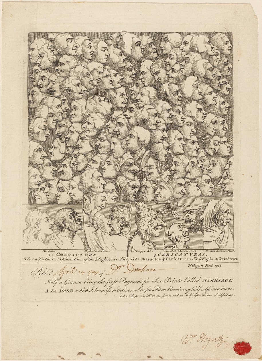 Postavy a karikatury od William Hogarth