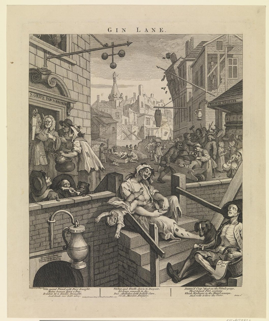 Gin Lane od William Hogarth