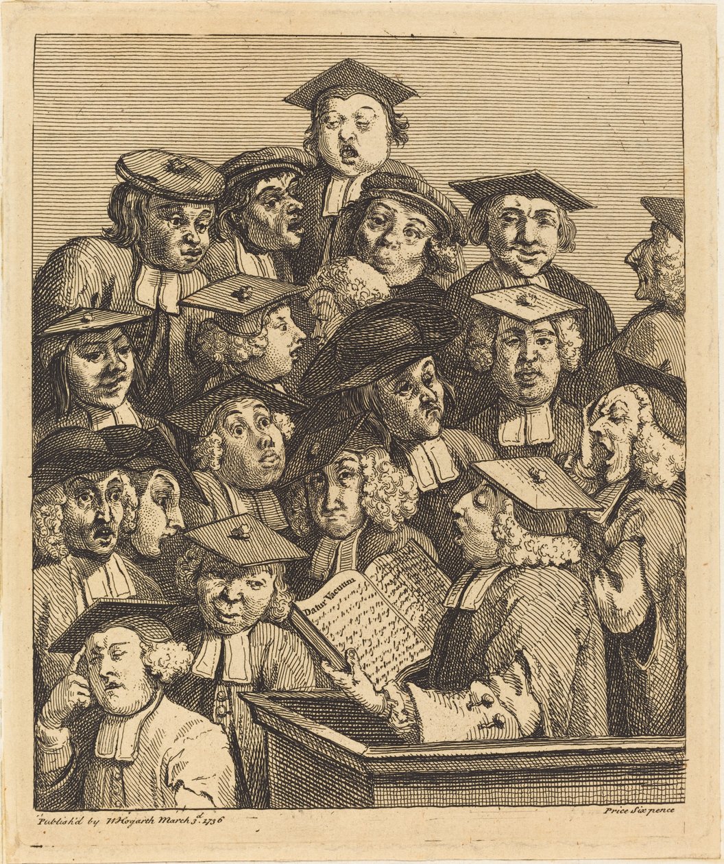 Učenci na přednášce od William Hogarth