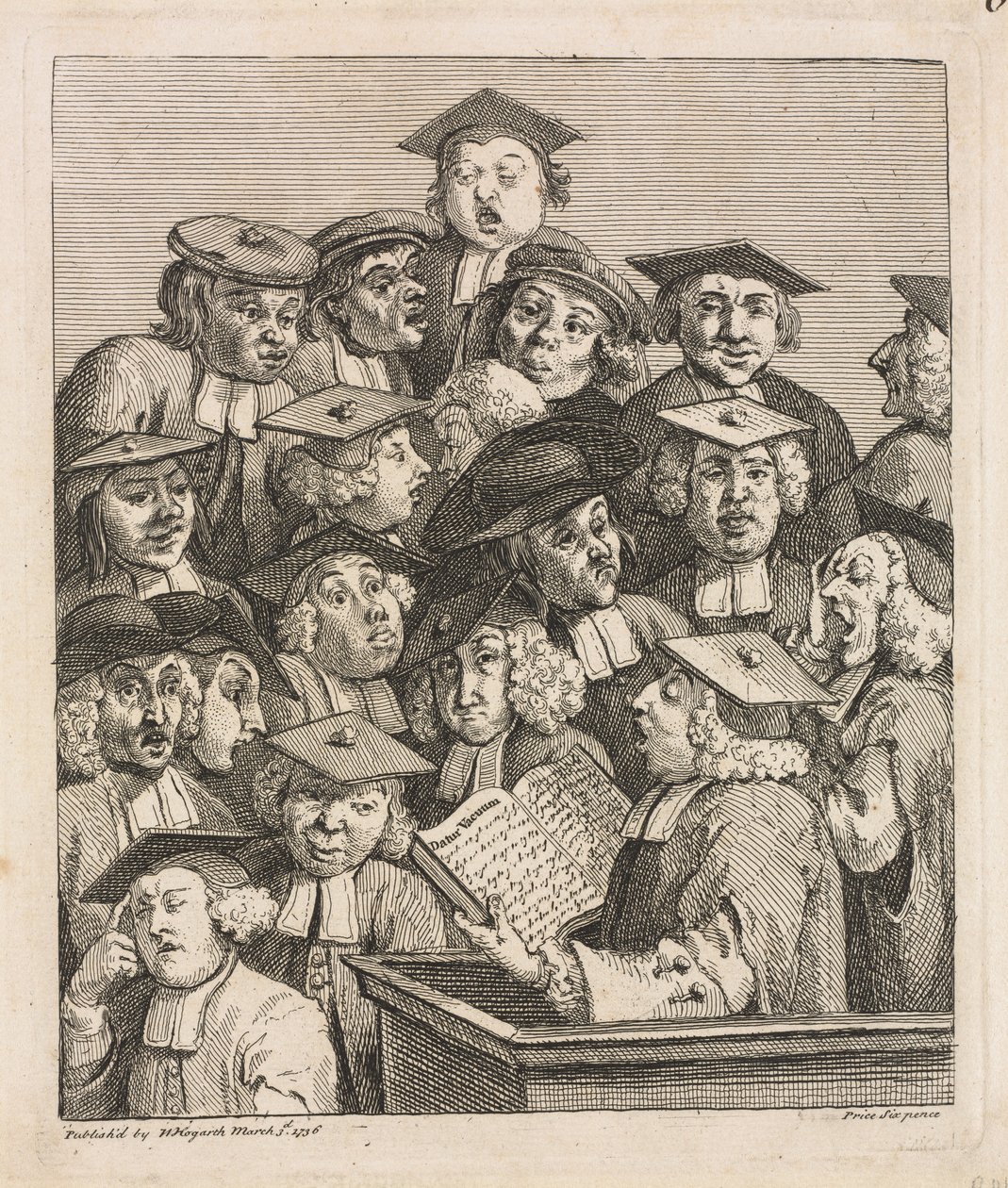 Učenci na přednášce od William Hogarth