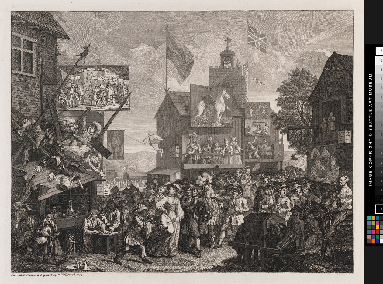 Southwarský veletrh od William Hogarth