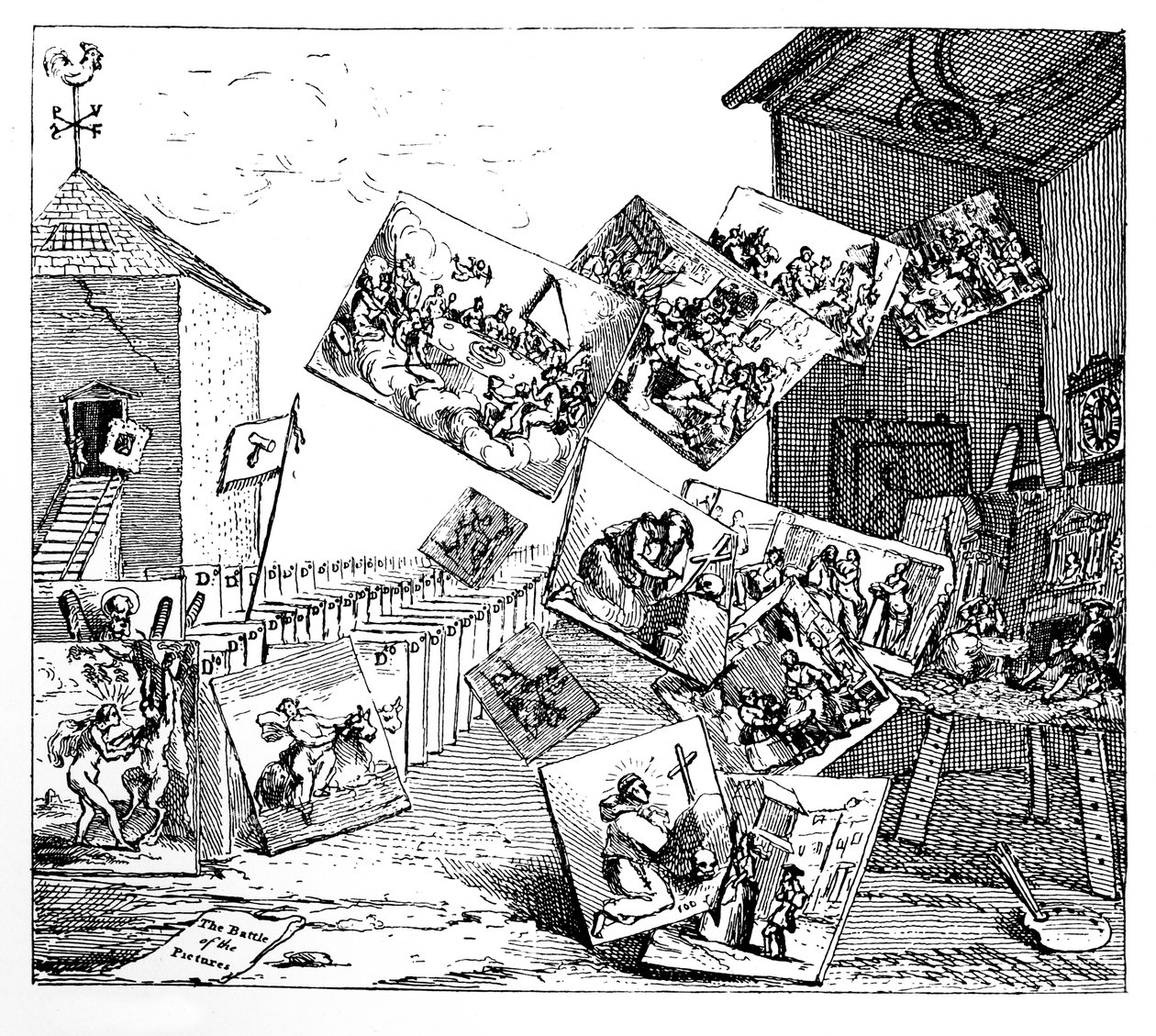 Bitva obrazů, 1745. od William Hogarth