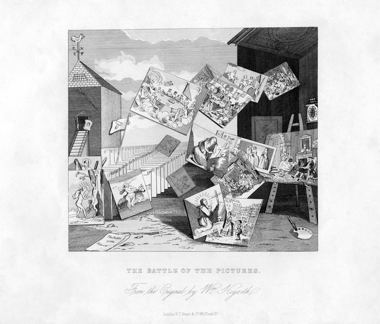 Bitva obrazů, 19. století. od William Hogarth