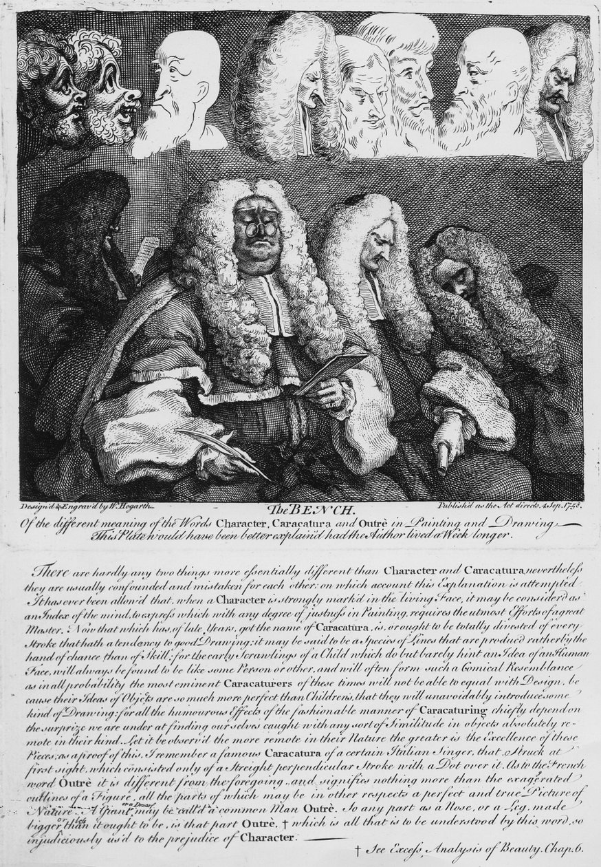 Lavička, 1758 od William Hogarth