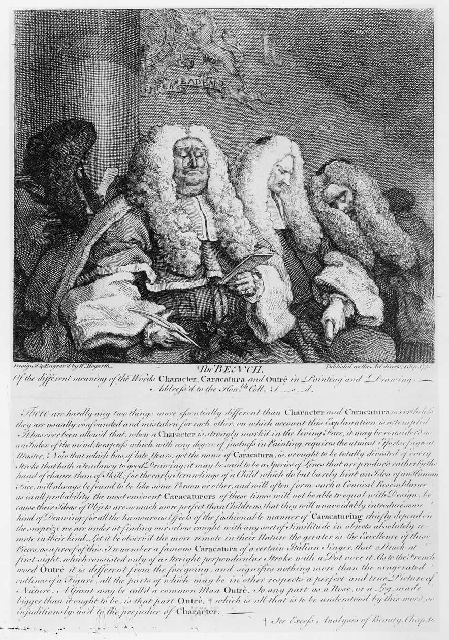 Lavička, 1758 od William Hogarth