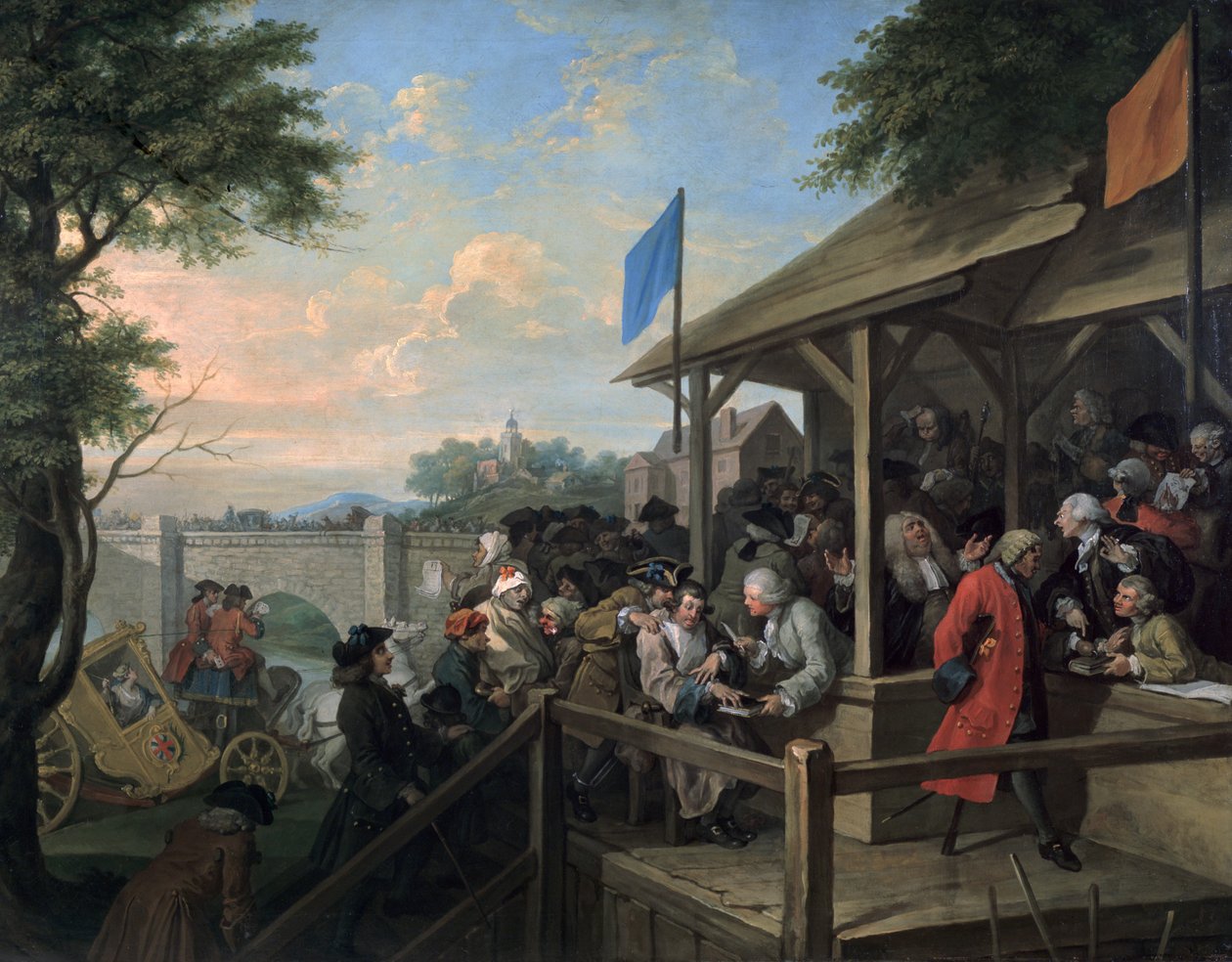 Volby III Volby, 1754-55 od William Hogarth