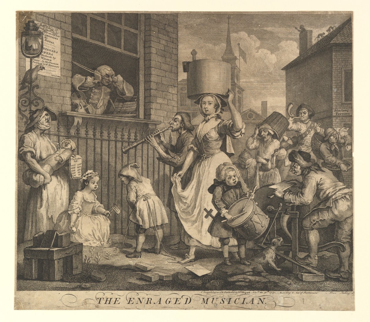 Rozzuřený hudebník, 30. listopadu 1741. od William Hogarth