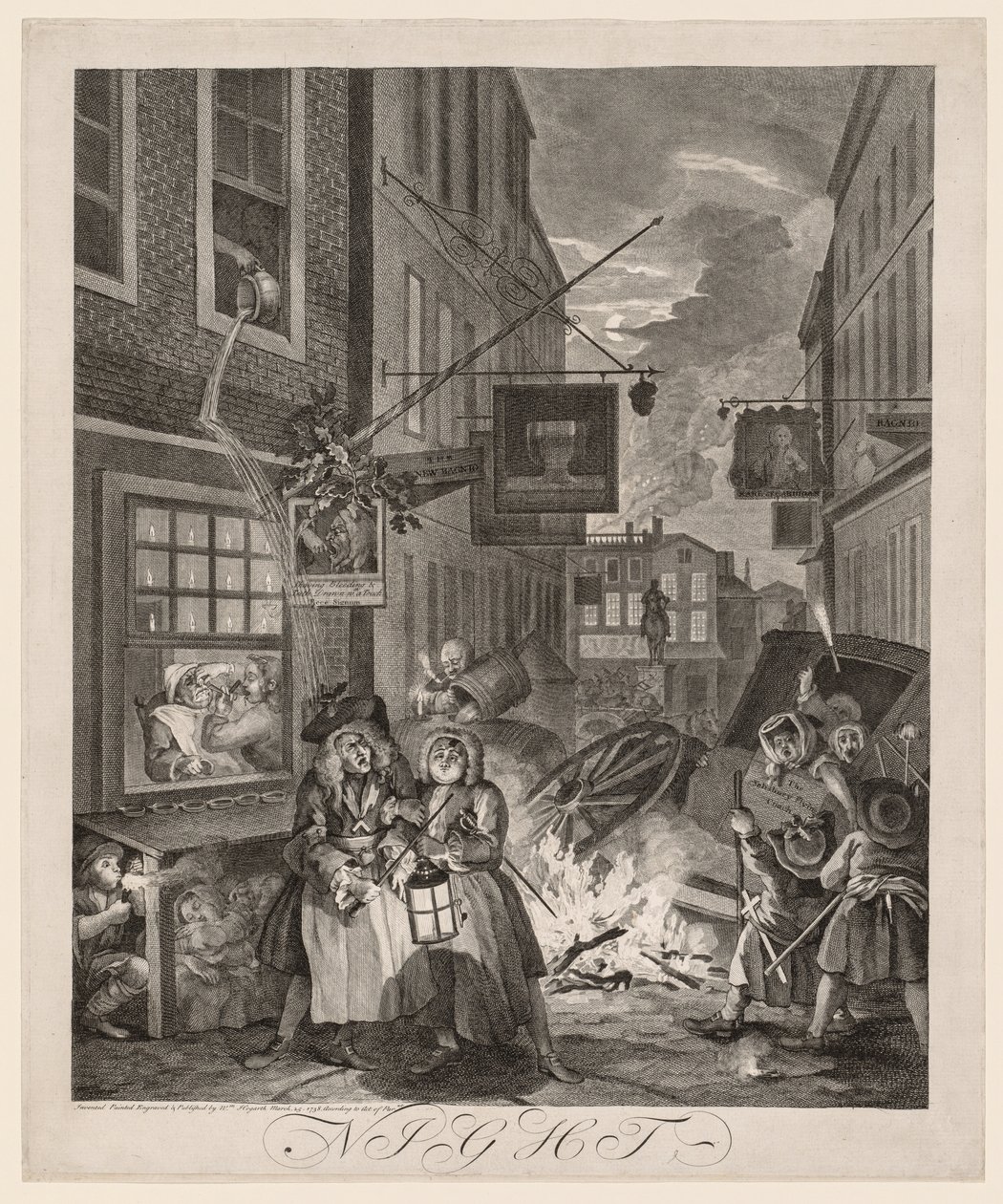 Čtyři časy dne: Noc, 1738. od William Hogarth
