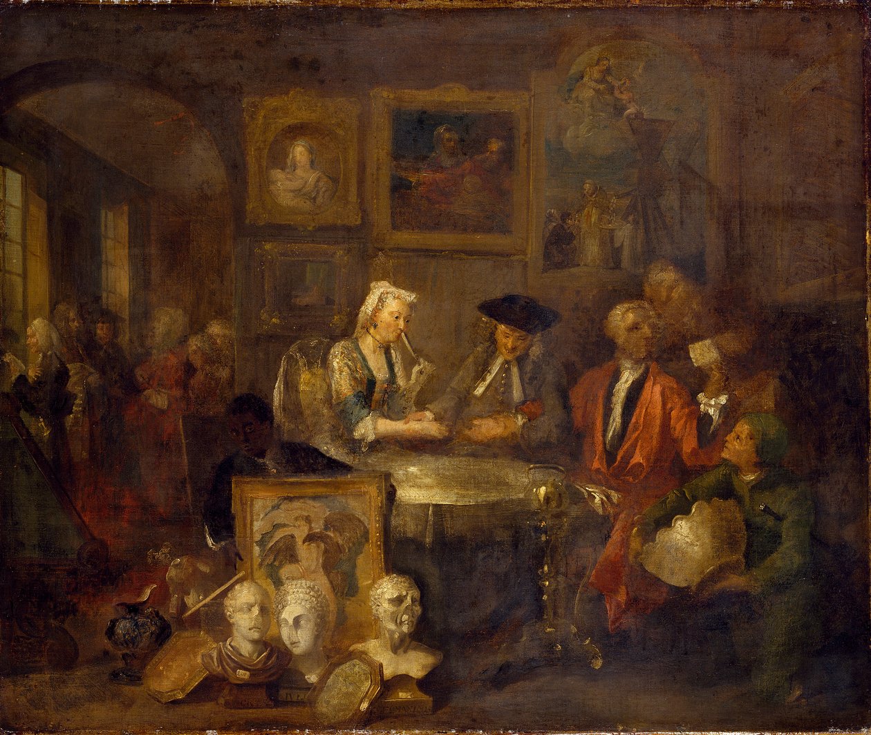 Manželská smlouva, počátek 30. let 18. století od William Hogarth
