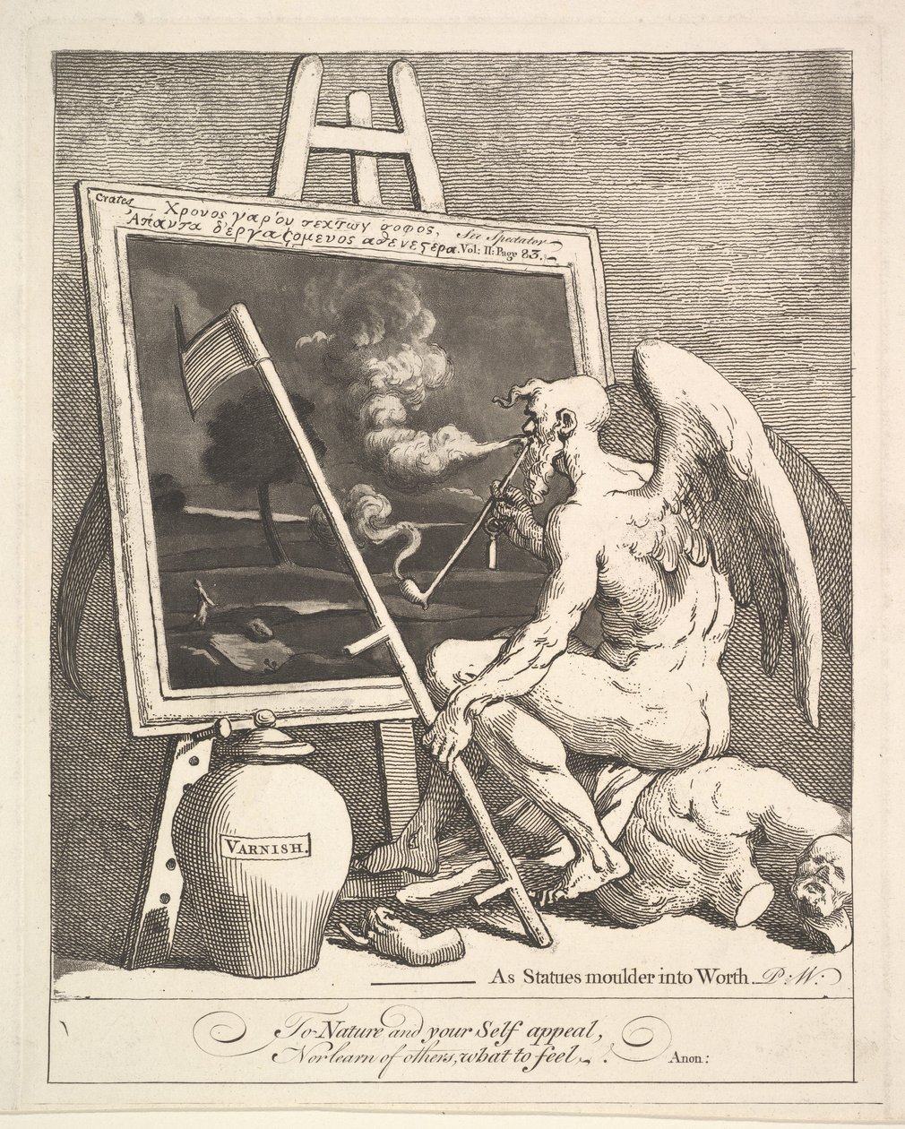 Time Smoking a Picture, ca. 1761. od William Hogarth