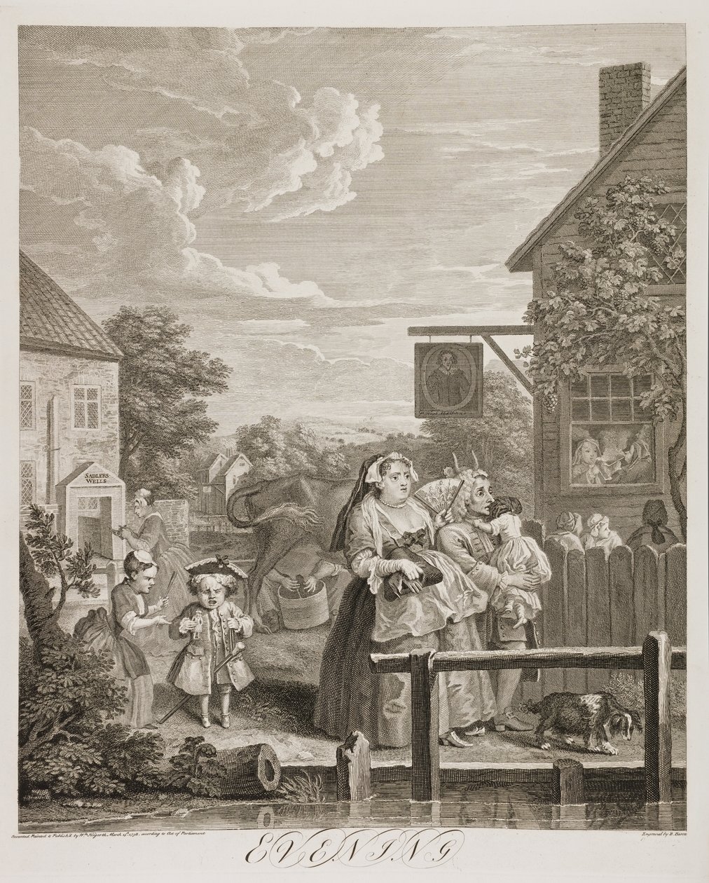cs: Čtyři denní doby: Večerní od William Hogarth