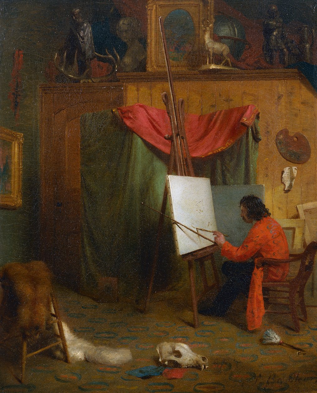 Autoportrét ve studiu od William Holbrook Beard