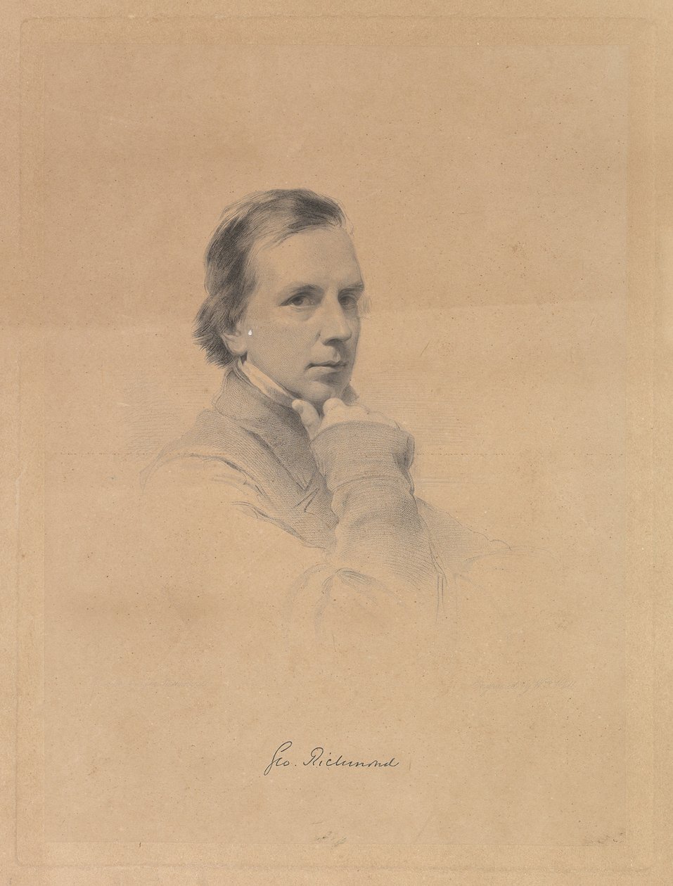 George Richmond - Autoportrét, 1850-70. od William Holl