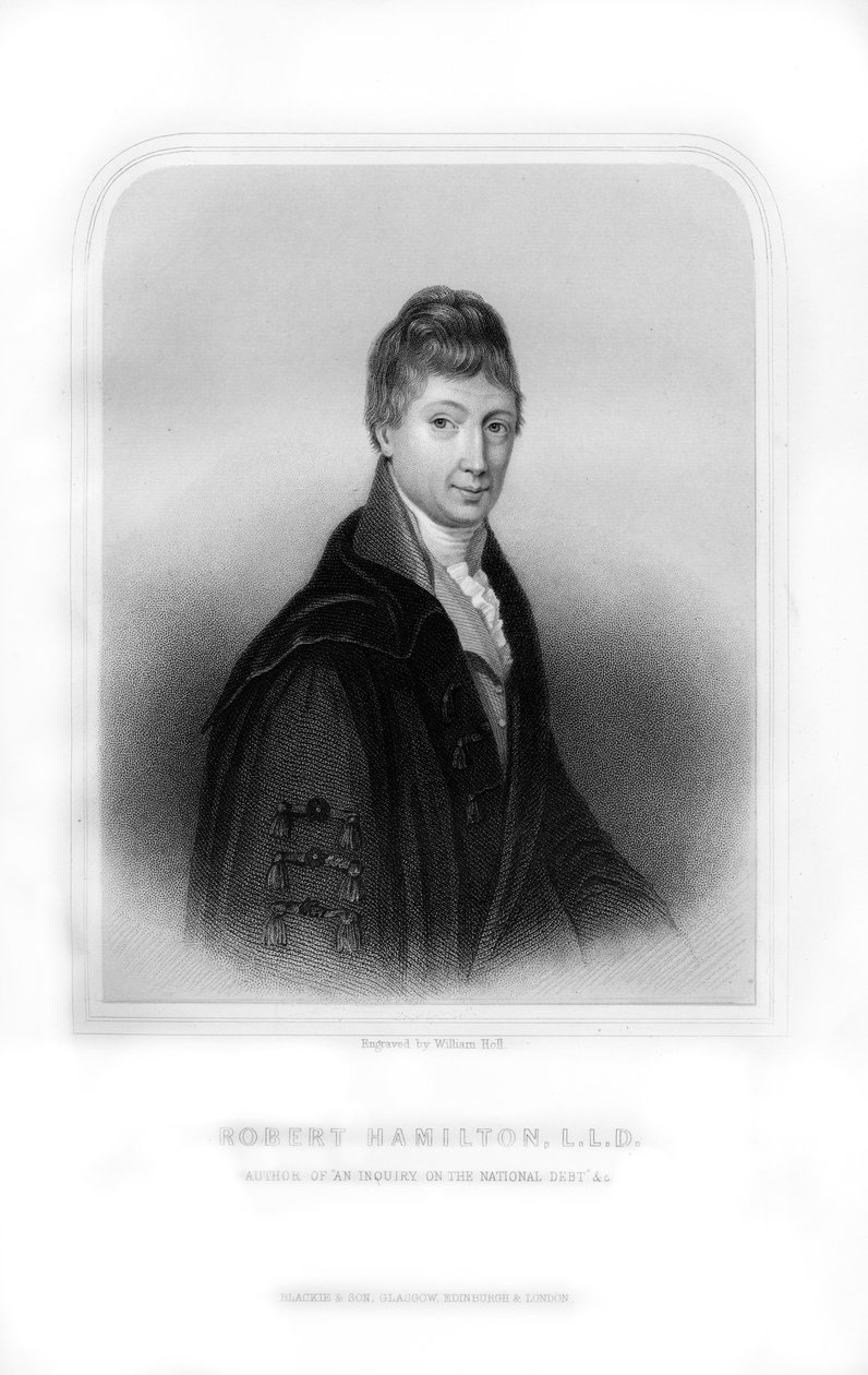 Robert Hamilton , skotský ekonom a matematik, 1870. od William Holl