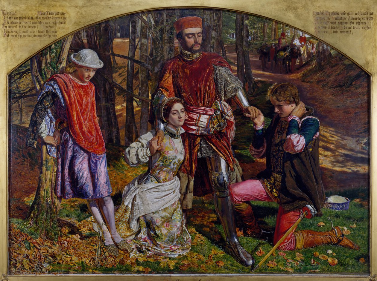 Dva pánové z Verony, 1850-1851. od William Holman Hunt