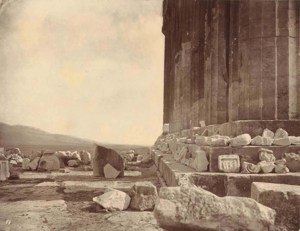 Východní fasáda Parthenonu od William J. Stillman