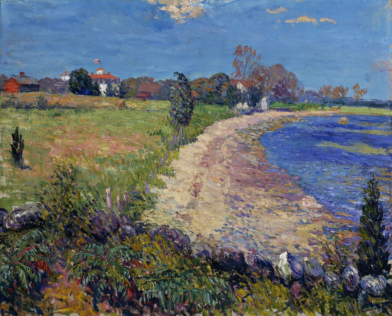 Curving Beach, Nová Anglie od William James Glackens